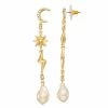 Simply Vera Vera Wang Gold Tone Simulated Pearl Celestial Drop Earrings -Simply Vera Vera Wang Shop 5892981
