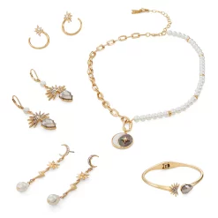 Simply Vera Vera Wang Gold Tone Simulated Pearl Celestial Drop Earrings -Simply Vera Vera Wang Shop 5892981 ALT9