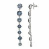 Simply Vera Vera Wang Silver Tone Simulated Blue Crystal Linear Drop Earrings -Simply Vera Vera Wang Shop 5895470