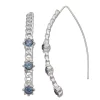 Simply Vera Vera Wang Silver Tone Simulated Blue Crystal Chain Threader Earrings -Simply Vera Vera Wang Shop 5895471