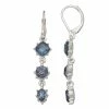 Simply Vera Vera Wang Silver Tone Simulated Blue Crystal Leverback Drop Earrings -Simply Vera Vera Wang Shop 5895473