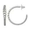 Simply Vera Vera Wang Silver Tone Graduated Chain C-Hoop Earrings 1 Simply Vera Vera Wang Silver Tone Graduated Chain C-Hoop Earrings -Simply Vera Vera Wang Shop 5895902