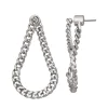 Simply Vera Vera Wang Silver Tone Curb Chain Front-To-Back Loop Drop Earrings -Simply Vera Vera Wang Shop 5895907