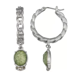 Simply Vera Vera Wang Silver-Tone 20 MM Drop Hoop Earrings