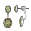 Simply Vera Vera Wang Silver-Tone Green Stone Stud Earrings -Simply Vera Vera Wang Shop 5896493