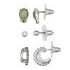 Simply Vera Vera Wang Silver-Tone Green Stone Earring Trio 1 Simply Vera Vera Wang Silver-Tone Green Stone Earring Trio -Simply Vera Vera Wang Shop 5896495