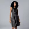 Women's Simply Vera Vera Wang Faux-Leather Dress 1 Women's Simply Vera Vera Wang Faux-Leather Dress -Simply Vera Vera Wang Shop 5900544 Vera Black