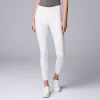 Women's Simply Vera Vera Wang Mid-Rise Shaping Denim Ankle Leggings -Simply Vera Vera Wang Shop 5900852 White