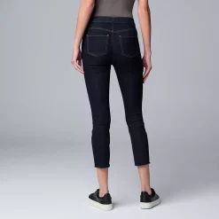 Women's Simply Vera Vera Wang Mid Rise Shaping Capri Denim Leggings -Simply Vera Vera Wang Shop 5901149 ALT