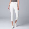 Women's Simply Vera Vera Wang Mid Rise Shaping Capri Denim Leggings -Simply Vera Vera Wang Shop 5901149 White