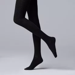 Women's Simply Vera Vera Wang Cotton Diamond Sweater Tights -Simply Vera Vera Wang Shop 5903990 ALT