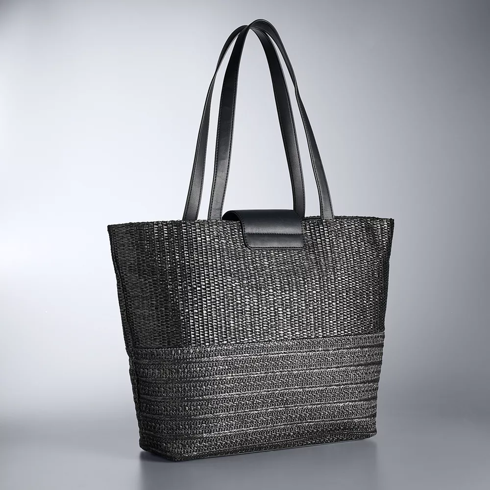 Simply Vera Vera Wang Straw Tote Bag 5 Simply Vera Vera Wang Straw Tote Bag - Image 3