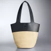 Simply Vera Vera Wang Modern Straw Tote Bag 1 Simply Vera Vera Wang Modern Straw Tote Bag -Simply Vera Vera Wang Shop 5918250 Natural Black Straw