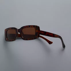 Women's Simply Vera Vera Wang Evalina Small Rectangle 24mm Sunglasses -Simply Vera Vera Wang Shop 5988622 Tort Brown Lens