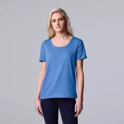 Women's Simply Vera Vera Wang Relaxed Fit Textured Tee 9 Women's Simply Vera Vera Wang Relaxed Fit Textured Tee -Simply Vera Vera Wang Shop 6046893 Beatrix Blue