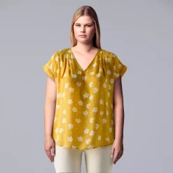 Plus Size Simply Vera Vera Wang Dolman Popover Top -Simply Vera Vera Wang Shop 6047268 Shadow Petals