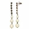 Simply Vera Vera Wang Black Tone and Simulated Pearl Linear Earrings -Simply Vera Vera Wang Shop 6061054