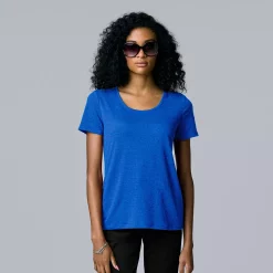 Women's Simply Vera Vera Wang Relaxed Fit Textured Tee -Simply Vera Vera Wang Shop 6171579 Vera Blue