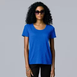 Women's Simply Vera Vera Wang Print Relaxed Fit Tee -Simply Vera Vera Wang Shop 6171592 Vera Blue